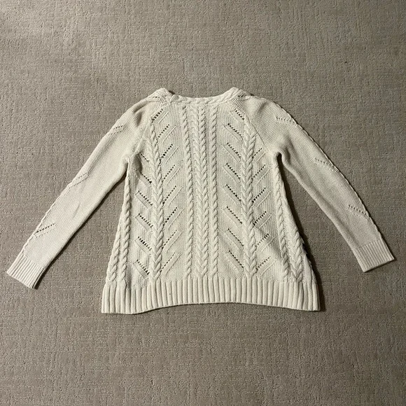 Knitted & Knotted Women's Cream and navy  Sweater size XS - Picture 4 of 4